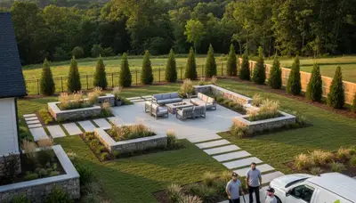 Landscaping crew provides lawn care services in Nashville, TN