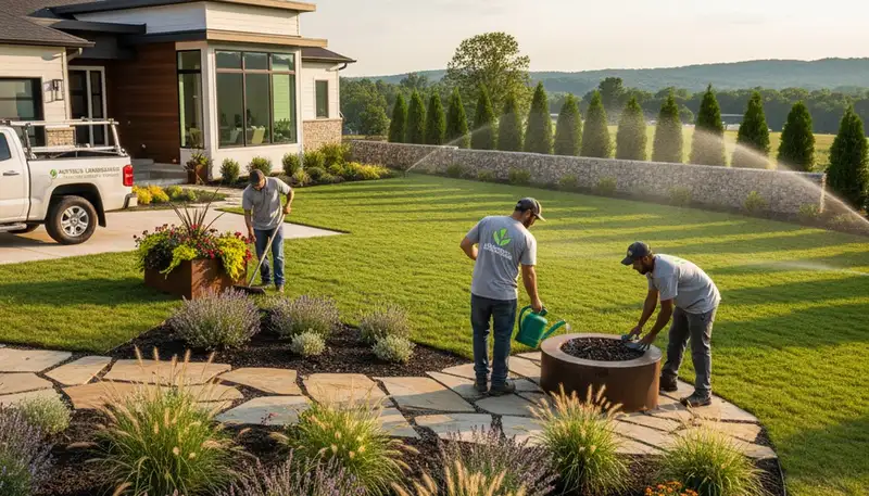 Nashville, TN landscaping team providing professional lawn care and yard maintenance services
