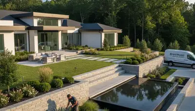 Landscaping team provides lawn care and yard maintenance in Nashville, TN
