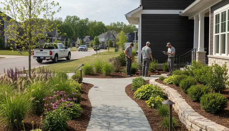 Professional landscaping service in Nashville, TN for residential lawn care and yard maintenance