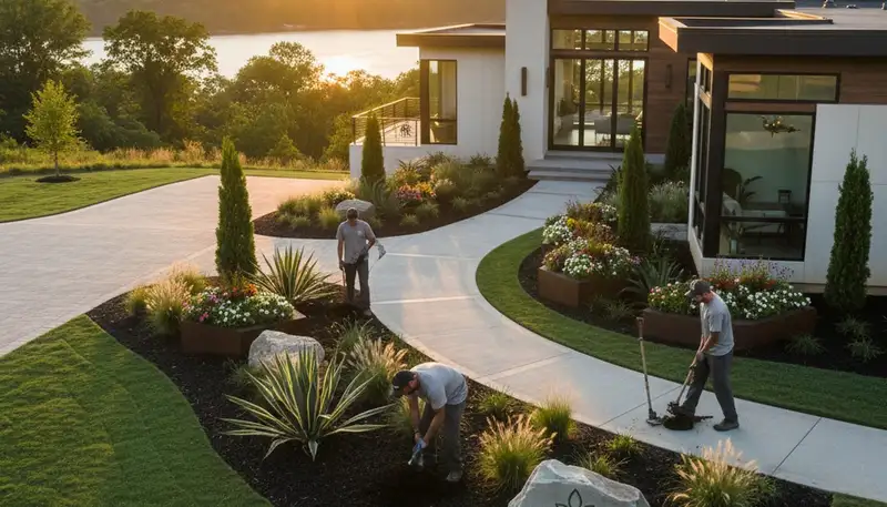 Professional landscaping service in Nashville, TN for residential lawn care and yard maintenance
