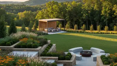Nashville, TN landscaping crew providing professional lawn service for residential properties