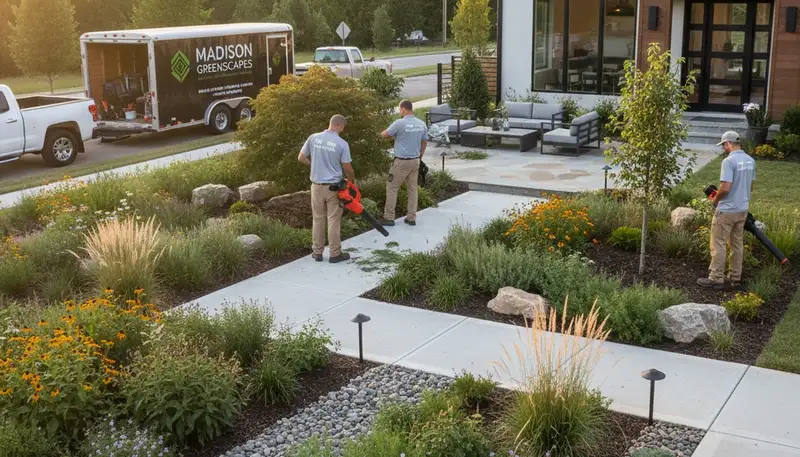 Nashville, TN landscaping team providing professional lawn care and yard maintenance services