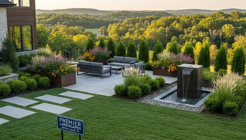Nashville, TN landscaping crew providing professional lawn care and yard maintenance services