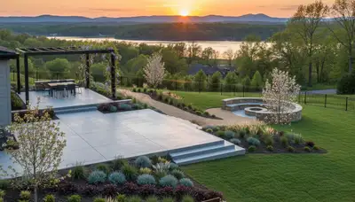 Professional landscaping service in Nashville, TN with well-maintained lawn and clean edging