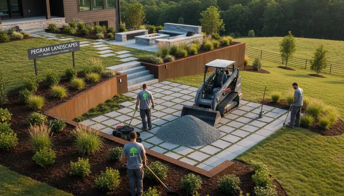 Nashville, TN landscaping service maintaining a healthy residential lawn and clean yard edge