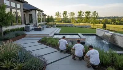 Nashville, TN landscaping crew provides professional lawn care and yard maintenance for homes and businesses
