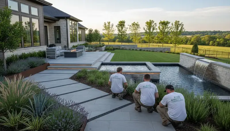 Nashville, TN landscaping crew provides professional lawn care and yard maintenance for homes and businesses