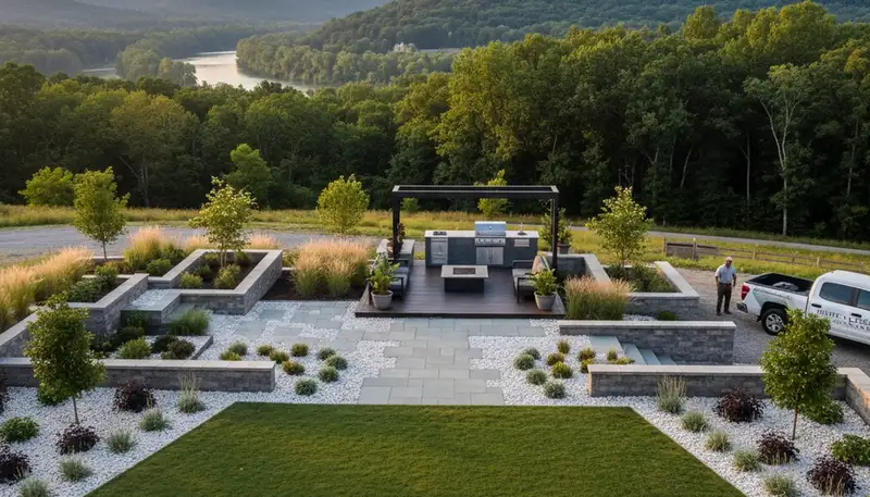 Nashville, TN landscaping team providing professional lawn care and yard maintenance services